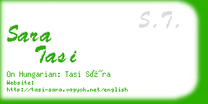 sara tasi business card